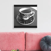 Afdrukken Koffietijd Canvas (Insitu (Woonkamer))