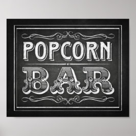 Afdrukken krijgsstijl POPCORN BAR Poster