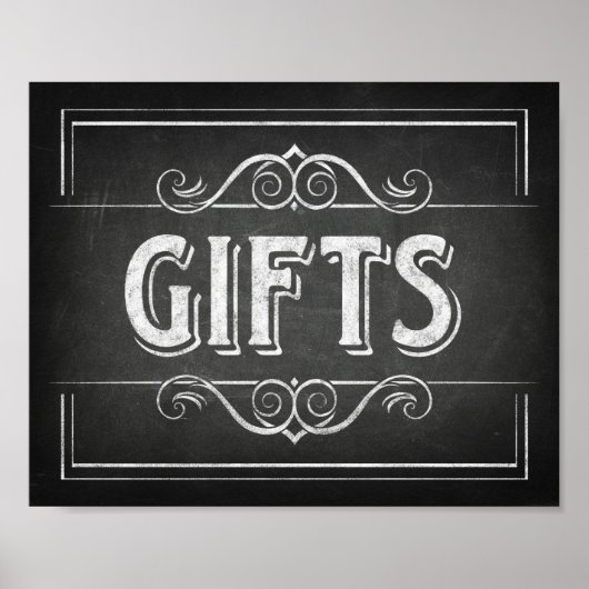 Afdrukken krijststijl GIFTS-gebarsten Poster (Voorkant)