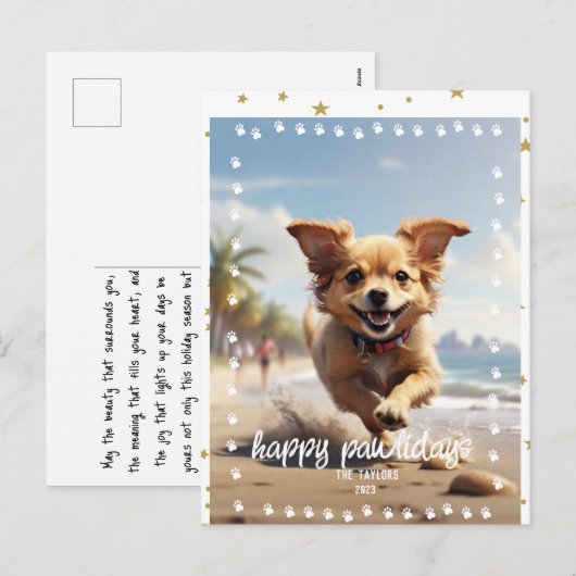 Afdrukken Lijst Aangepaste foto Feestdagenkaart (Voorkant / Achterkant)