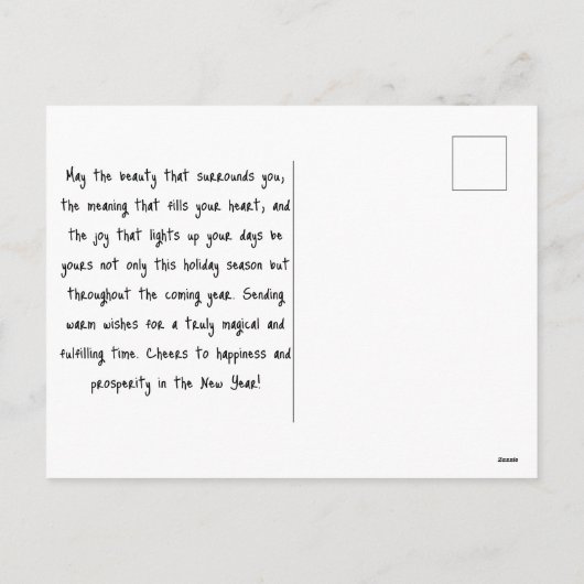 Afdrukken Lijst Aangepaste foto Feestdagenkaart (Achterkant)