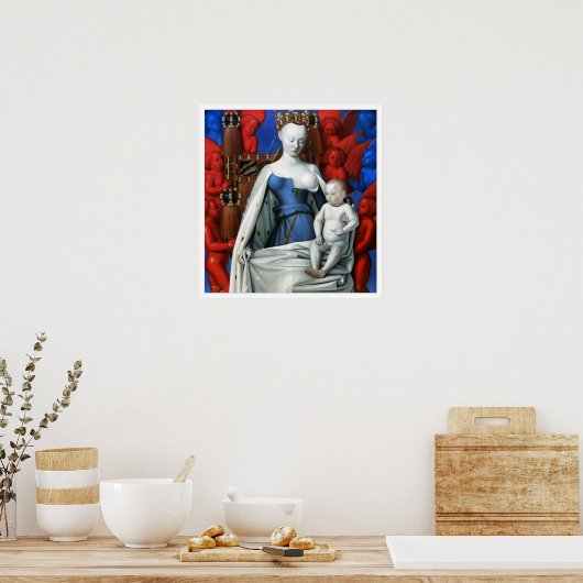 Afdrukken: Maagd en kind omringd door Angels Poster (Keuken)