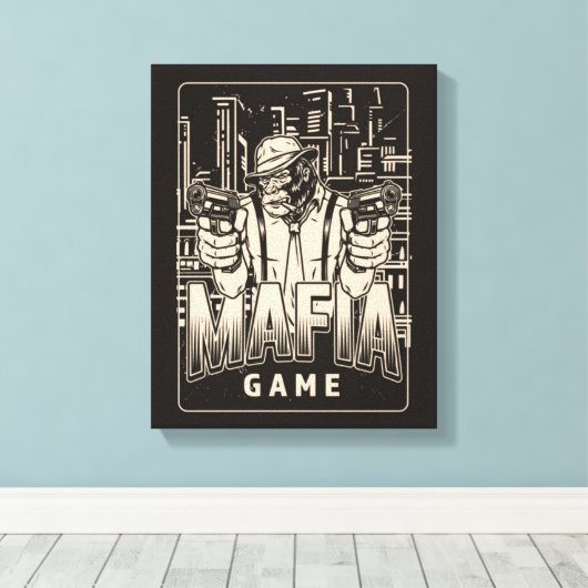 Afdrukken maffia Game Canvas (Insitu (Houten vloer))