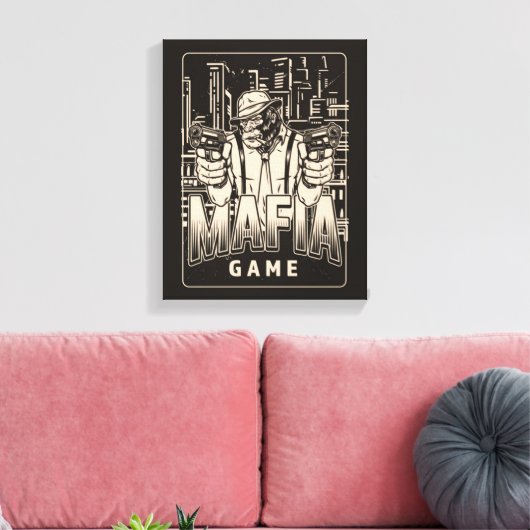 Afdrukken maffia Game Canvas (Insitu (Woonkamer))