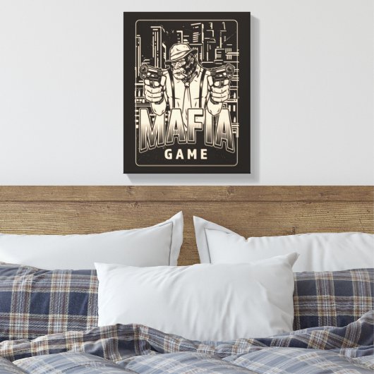 Afdrukken maffia Game Canvas (Insitu (Slaapkamer))