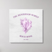 Afdrukken magenta conch Shell Canvas (Voorkant)