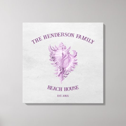 Afdrukken magenta conch Shell Canvas (Voorkant)