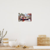 Afdrukken - Marie Corelli in haar Gondola Poster (Keuken)