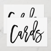 Afdrukken met chic Hand Lettered Weddenschappen Kaart (Voorkant / Achterkant)