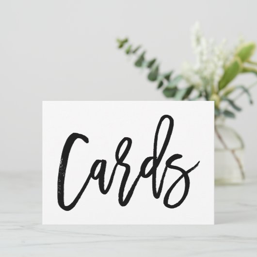 Afdrukken met chic Hand Lettered Weddenschappen Kaart (Staand voorkant)