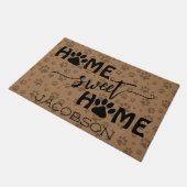 Afdrukken met cute verf met de naam Home Sweet Hom Deurmat (Schuin)