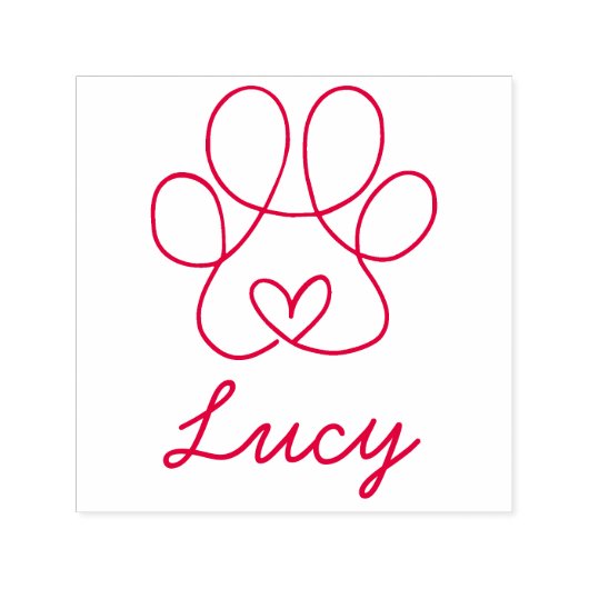 Afdrukken met hart- en voetstempel  zelfinktende stempel (Design)