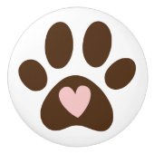 Afdrukken met hart keramische knop (Voorkant)