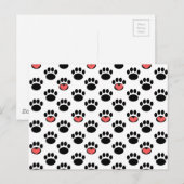 Afdrukken met hart verven briefkaart (Voorkant / Achterkant)