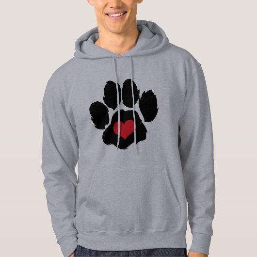 Afdrukken met laag hart hoodie (Voorkant)