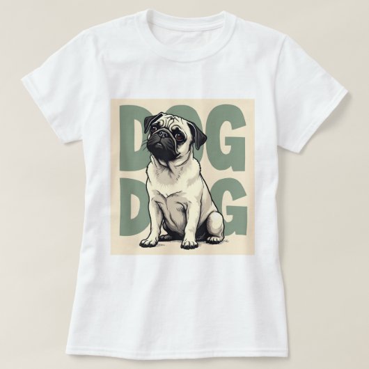 Afdrukken met mopshit t-shirt (Design voorkant)