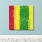 Afdrukken met omhuld canvas, Rasta Red Yellow Gree (Insitu (Houten vloer))