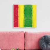 Afdrukken met omhuld canvas, Rasta Red Yellow Gree (Insitu (Woonkamer))