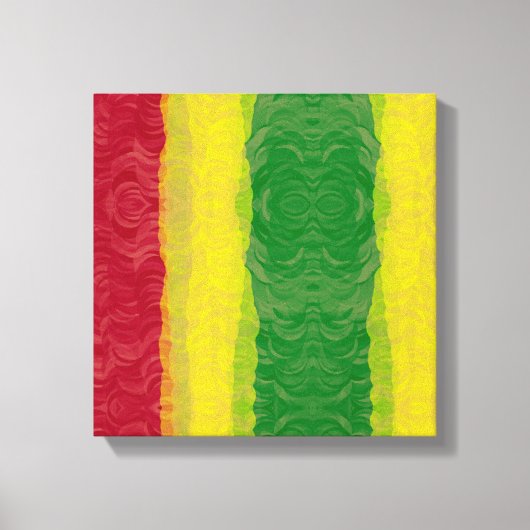 Afdrukken met omhuld canvas, Rasta Red Yellow Gree (Voorkant)