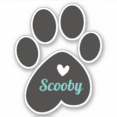 Afdrukken met onderste kop en naam sticker (Voorkant)