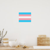 Afdrukken met transgendervlag, waardepapier met Po Poster (Keuken)