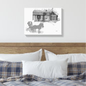 Afdrukken met verrekend Canvas: Dag in het land (Insitu (Slaapkamer))