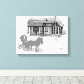 Afdrukken met verrekend Canvas: Dag in het land (Insitu (Houten vloer))