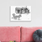 Afdrukken met verrekend Canvas: Dag in het land (Insitu (Woonkamer))