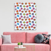 Afdrukken met verrijkt Roos, Floral patroon met mo (Insitu (Woonkamer))