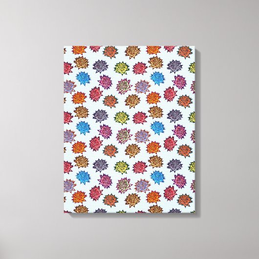 Afdrukken met verrijkt Roos, Floral patroon met mo (Voorkant)