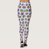 Afdrukken met verrijkt Roos, Floral patroon met mo Leggings (Achterkant)