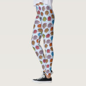 Afdrukken met verrijkt Roos, Floral patroon met mo Leggings (Links)