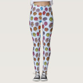 Afdrukken met verrijkt Roos, Floral patroon met mo Leggings (Voorkant)