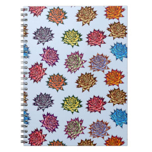 Afdrukken met verrijkt Roos, Floral patroon met mo Notitieboek