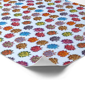 Afdrukken met verrijkt Roos, Floral patroon met mo Poster (Hoek)