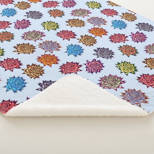 Afdrukken met verrijkt Roos, Floral patroon met mo Sherpa Deken (3/4)