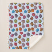 Afdrukken met verrijkt Roos, Floral patroon met mo Sherpa Deken (Voorkant)