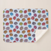 Afdrukken met verrijkt Roos, Floral patroon met mo Sherpa Deken (Voorkant (horizontaal))