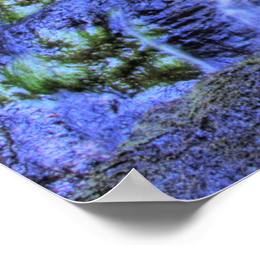 Afdrukken met waterval en HDR-beweging met scripts Poster (Hoek)