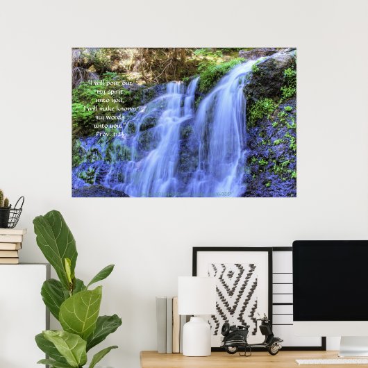 Afdrukken met waterval en HDR-beweging met scripts Poster (Thuiskantoor)