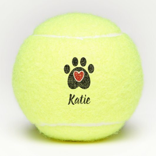 Afdrukken met zwarte pagina's en hart tennisballen (Voorkant)