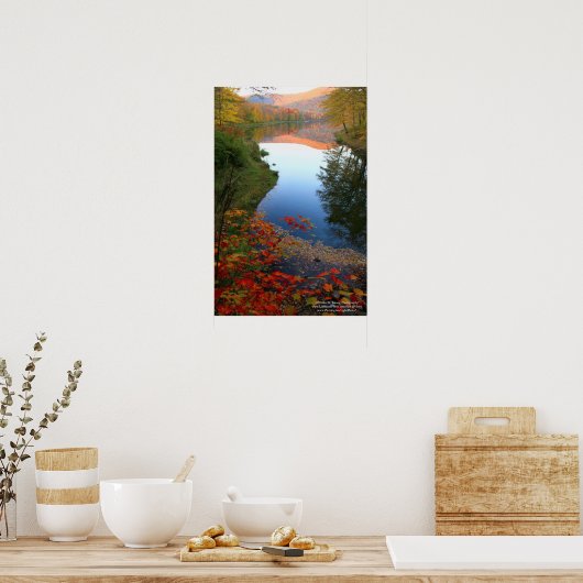 Afdrukken najaar paradise canvas poster (Keuken)