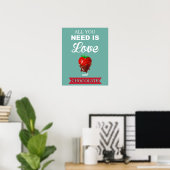 Afdrukken of posters van liefde en chocolade (Thuiskantoor)