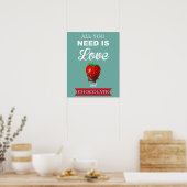 Afdrukken of posters van liefde en chocolade (Keuken)