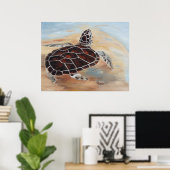 Afdrukken omhoog met schildpad poster (Thuiskantoor)
