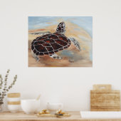 Afdrukken omhoog met schildpad poster (Keuken)