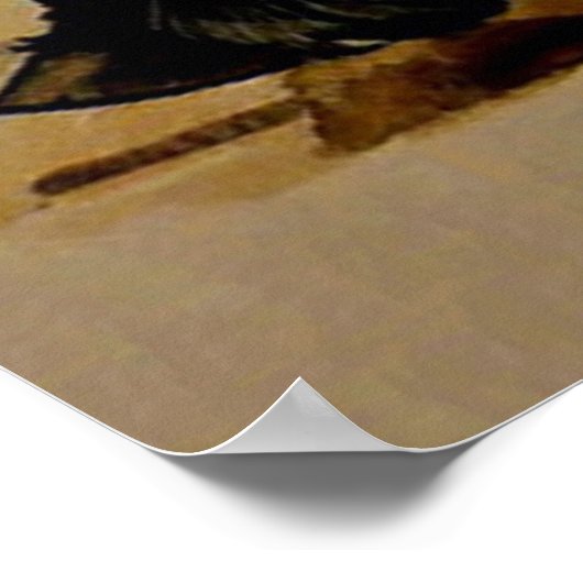 Afdrukken ontwerppaarden en kogelhonden Poster (Hoek)