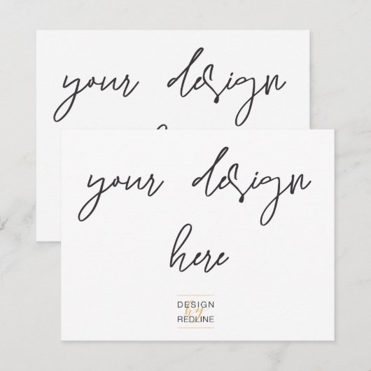 Afdrukken op 5,5x4.25 bedankkaart (Voorkant / Achterkant)