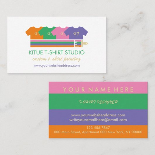 Afdrukken op aanvraag Handgemaakte Warmteoverdrach Visitekaartje (Voorkant / Achterkant)