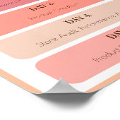 Afdrukken op aanvraag Small Business Peach Weekly Poster (Hoek)